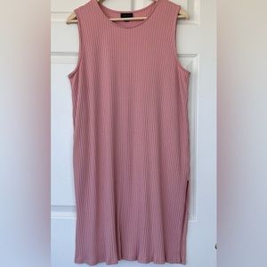 J. Jill Ribbed‎ Knit Dress Light Pink Size Large